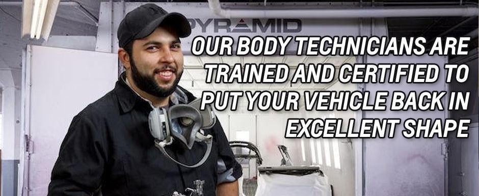 Our body technicians are trained and certified to put your vehicle back in excellent shape