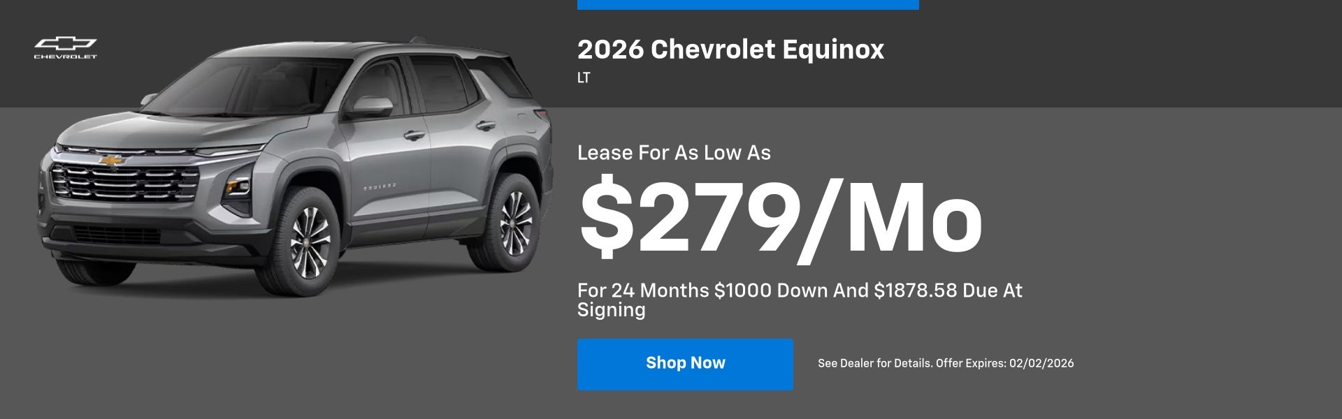2026 Chevrolet Equinox LT Lease Special 