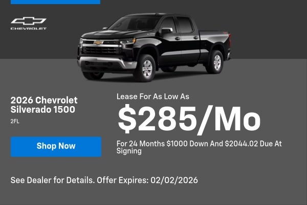 2026 Chevrolet Silverado 1500 2FL Lease Special
