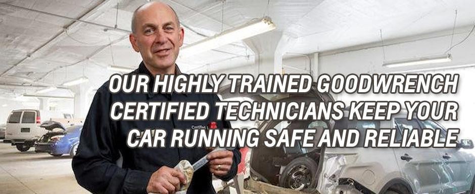 Our highly trained Goodwrench certified technicians keep your car running safe and reliable